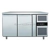 Stainless steel freezer workbench | 2 doors | 136x70x86 cm