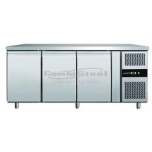  Combisteel Stainless steel freezer workbench 3 doors | 179.5x70x86 cm 