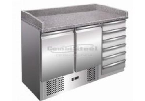  Combisteel Établi à pizza 2 portes | avec 6 tiroirs 