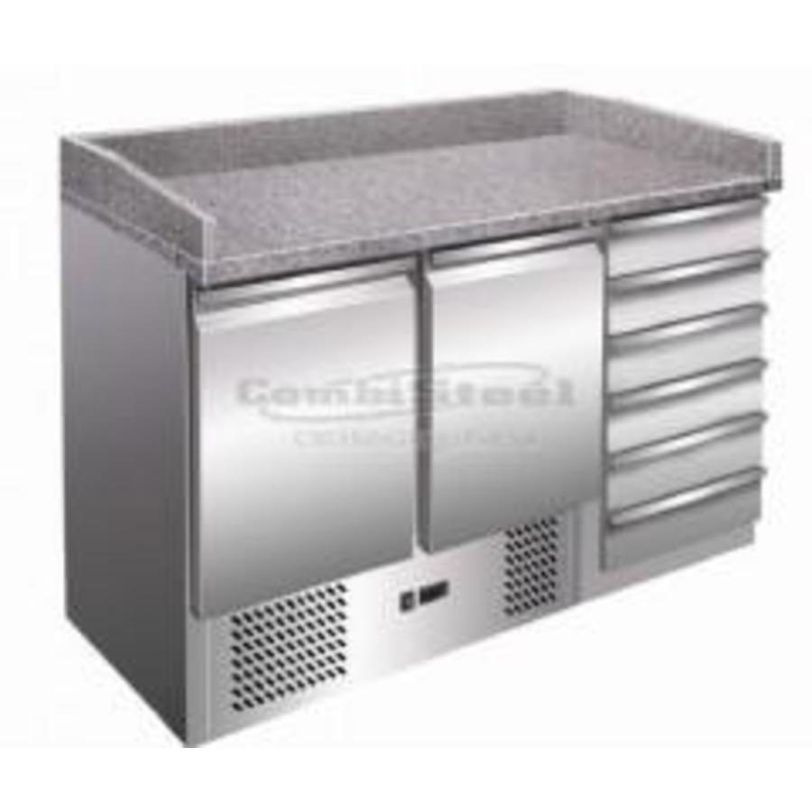 Pizza-Werkbank 2 Türen 142(B)x70(T)x106(H) cm