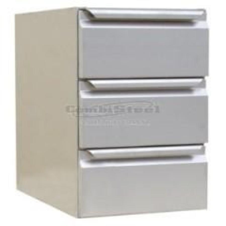 Stainless steel chest of drawers | 40x63x59cm