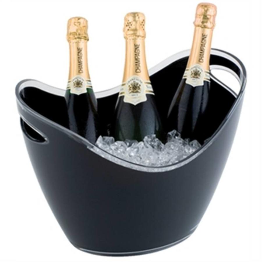 Champagne bowl zwart groot