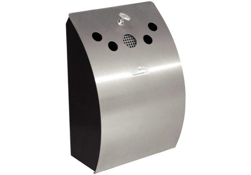  Bolero Cendrier mural en acier inoxydable | 35(h)x25(l)x14(p) cm 
