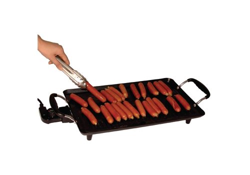  HorecaTraders Elektrische Grillplaat | anti aanbak | 43x26cm 