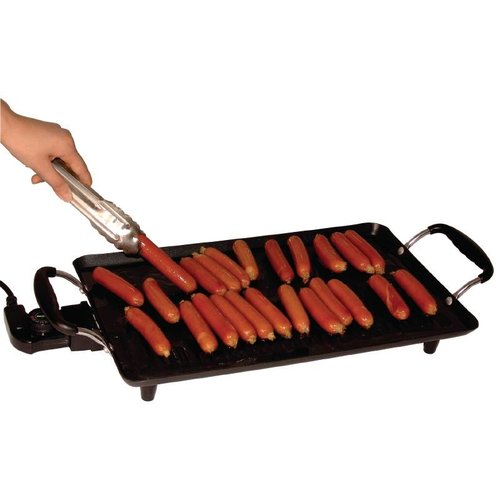  HorecaTraders Elektrische Grillplaat | anti aanbak | 43x26cm 