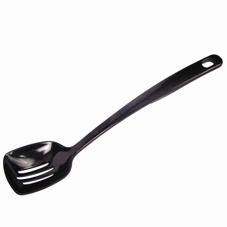 Cuillère de service noire perforée 25 cm