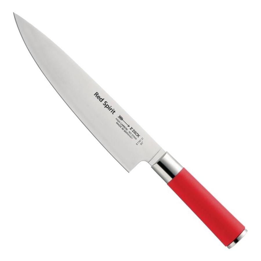 couteau de chef rouge | 21 cm