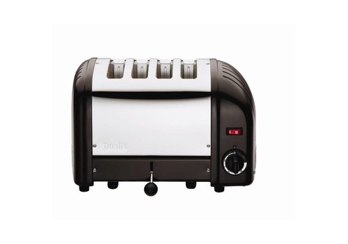  Dualit Grille-pain en acier inoxydable noir | 4 tranches 