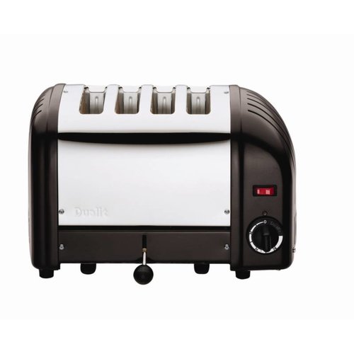  Dualit Grille-pain en acier inoxydable noir | 4 tranches 