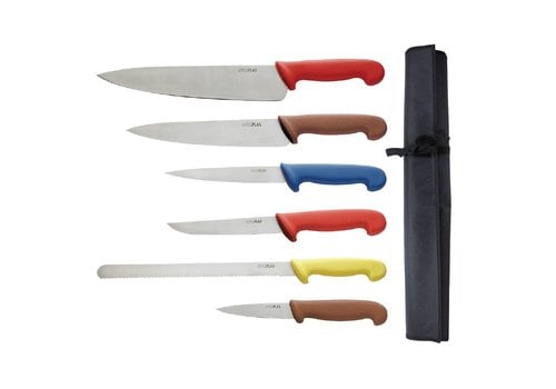  Hygiplas 7 Piece Knife Set by Color Code 