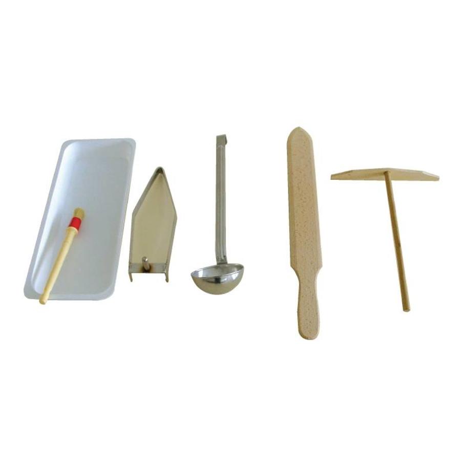 Accessoires set voor crêpeapparaten