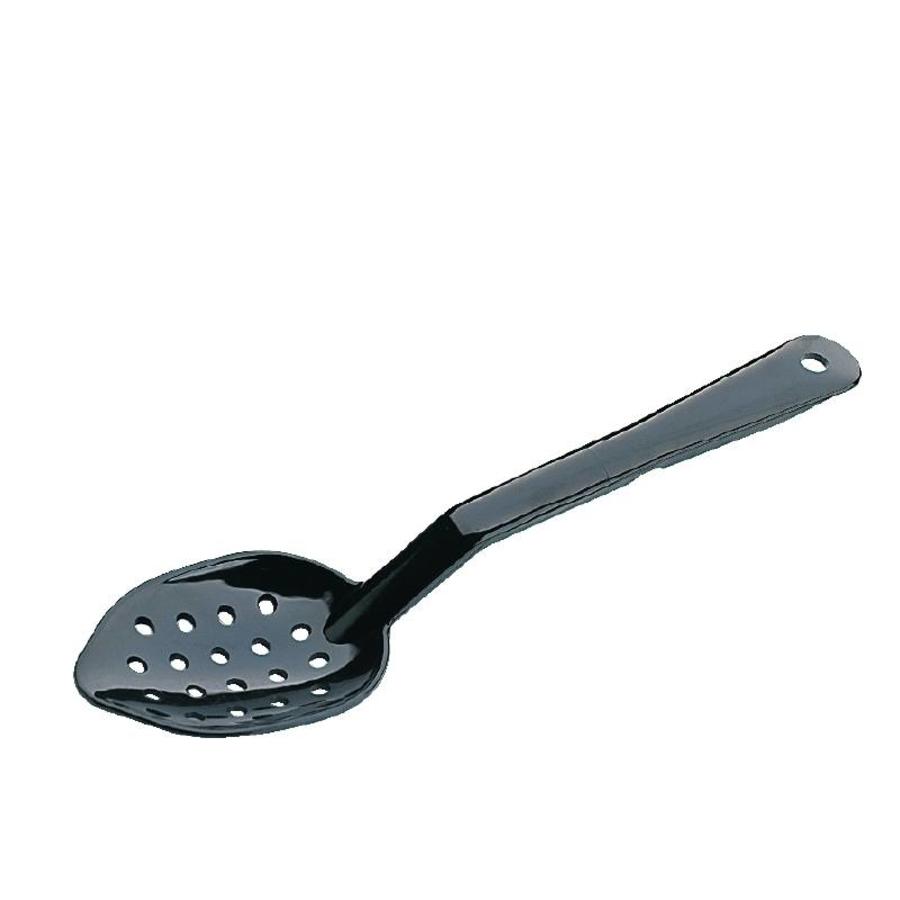 serving spoon perforated black 34cm