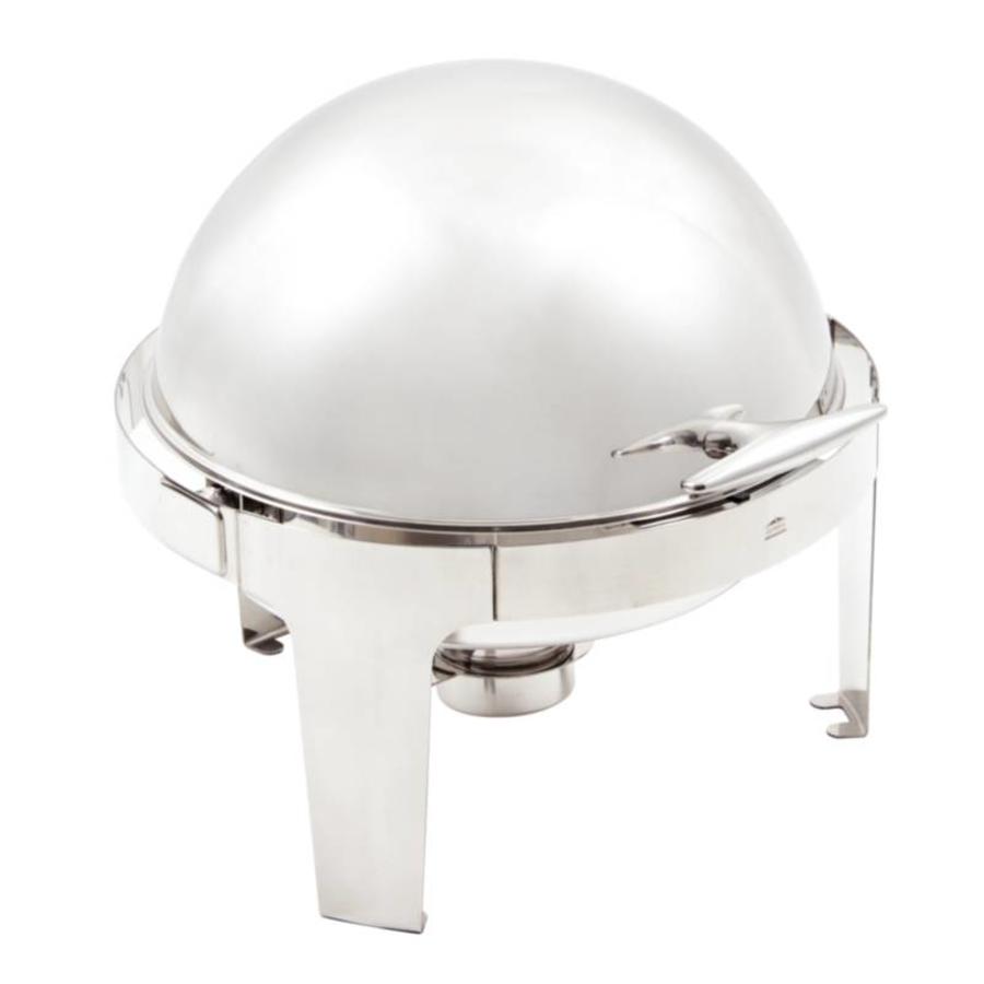 Chafing Dish rund - 6 Liter - Rolltop-Deckel
