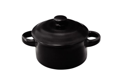  Olympia Mini poêle ronde en porcelaine noire (4 pièces) 
