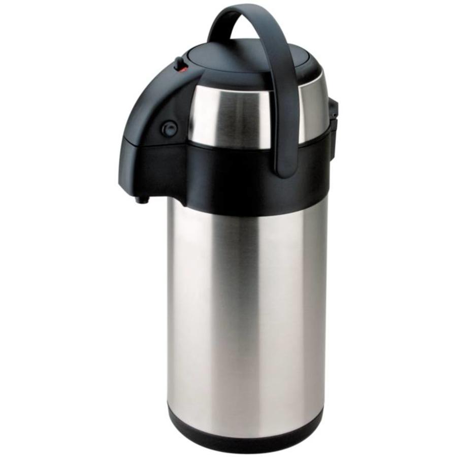 COM-FOUR® 5L Insulated Pump jug Double-Walled jug with Pump Mechanism Made of Stainless Steel 01 Piece - jug 5 liters 