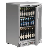 Réfrigérateur à bouteilles avec porte vitrée | acier inoxydable | 92,5 x 60 x 54 cm