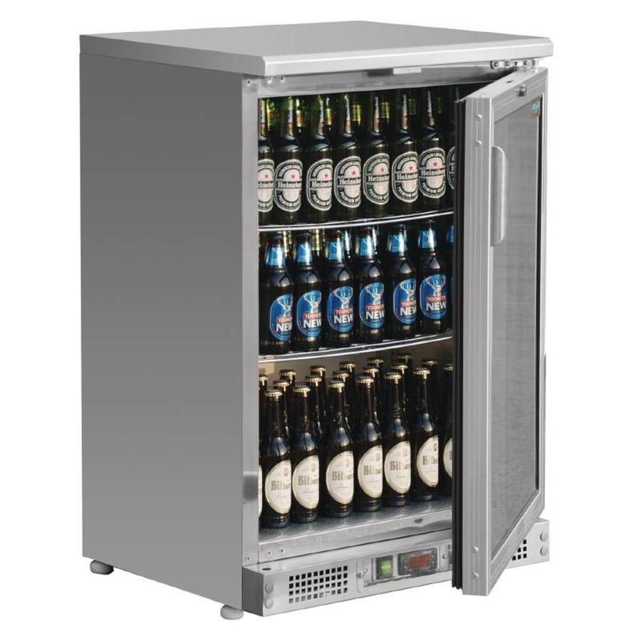 Bottle fridge with glass door | stainless steel | 92.5 x 60 x 54 cm