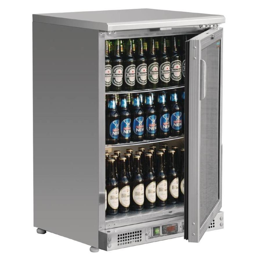 Réfrigérateur à bouteilles avec porte vitrée | acier inoxydable | 92,5 x 60 x 54 cm