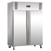 Fridge | stainless steel | castors | 1300 liters