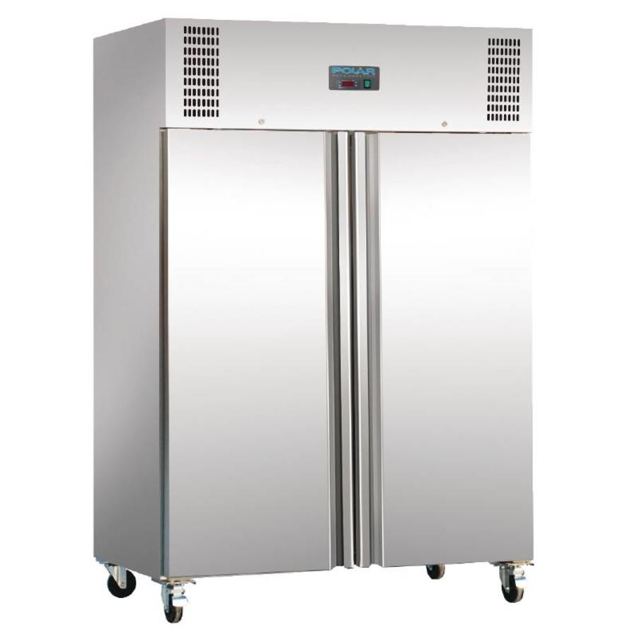 Kühlschrank | Edelstahl | Lenkrollen | 1300 Liter