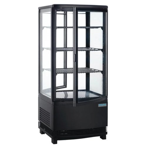  Polar Black pastry case with glass door | 86 litres 