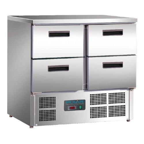  Polar Refrigerated workbench 4 drawers - 4 x GN 1/1 | 88 x 90 x 70 cm 