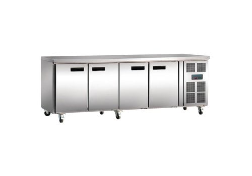  Polar Koelwerkbank | RVS | 4-deurs | 398L 