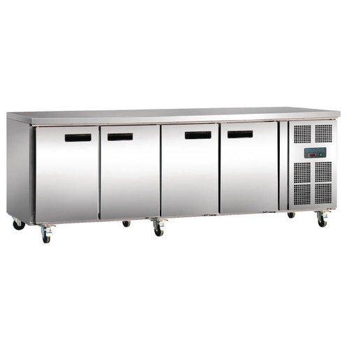  Polar Établi de refroidissement | acier inoxydable | 4 portes | 398L 