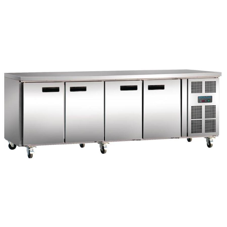 Refrigerated workbench | stainless steel | 4-door | 398L