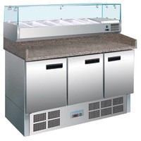 Comptoir de préparation de pizzas/sandwichs réfrigéré Polar | 368 litres