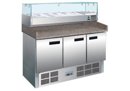  Polar Comptoir de préparation de pizzas/sandwichs réfrigéré Polar | 368 litres 