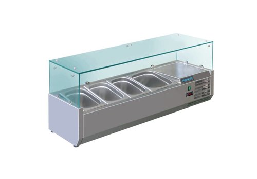  Polar Opzetkoelvitrine | 3 x GN 1/3 + 1 x GN 1/2 