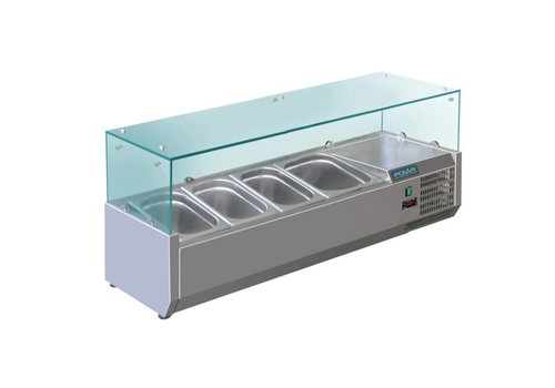  Polar Set-up refrigerated display case | 3 x GN 1/3 + 1 x GN 1/2 