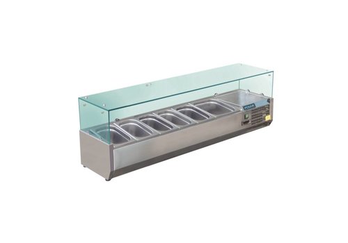  Polar Counter-top refrigerated display case | 5 x GN 1/3 + 1 x GN 1/2 