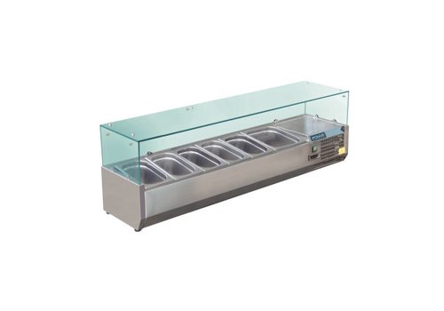  Polar Set-up refrigerated display case | 5 x GN 1/3 + 1 x GN 1/2 