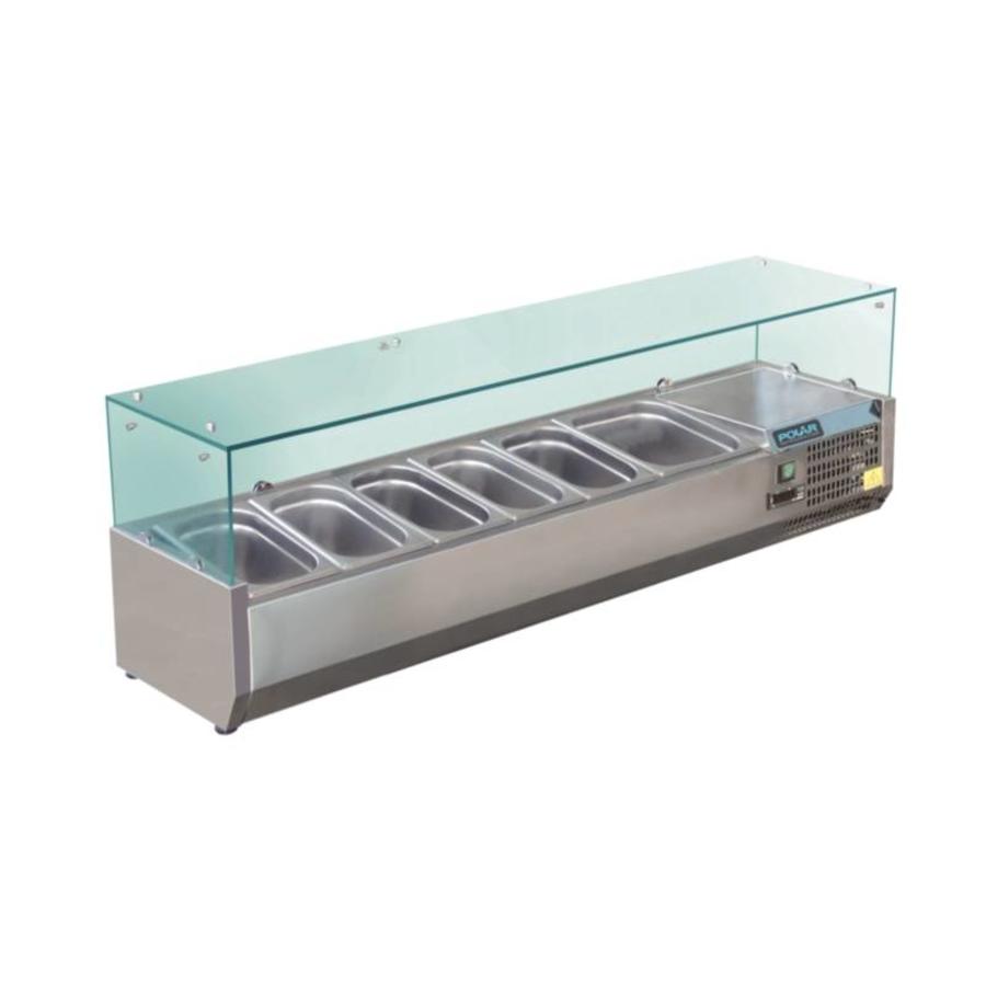 Set-up refrigerated display case | 5 x GN 1/3 + 1 x GN 1/2