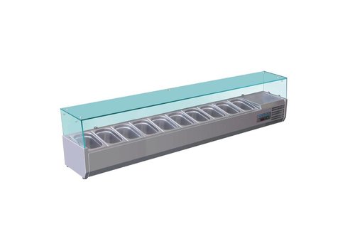  Polar Set-up refrigerated display case | 10 x GN 1/4 