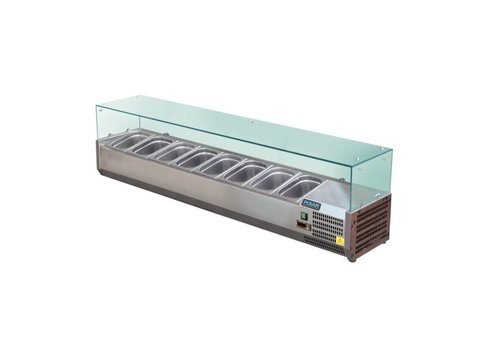  Polar Set-up refrigerated display case | 8 x GN 1/3 