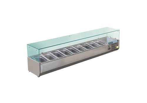  Polar Set-up refrigerated display case / 9 x GN 1/3 