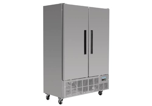 Polar Congélateur en acier inoxydable pour hôtellerie 960 litres | 2 portes 