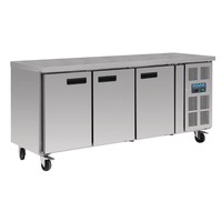 Établi congélateur en acier inoxydable 3 portes | 417L | 230 V