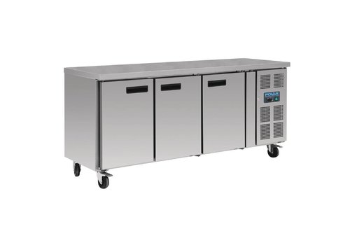  Polar Établi congélateur en acier inoxydable 3 portes | 417L | 230 V 