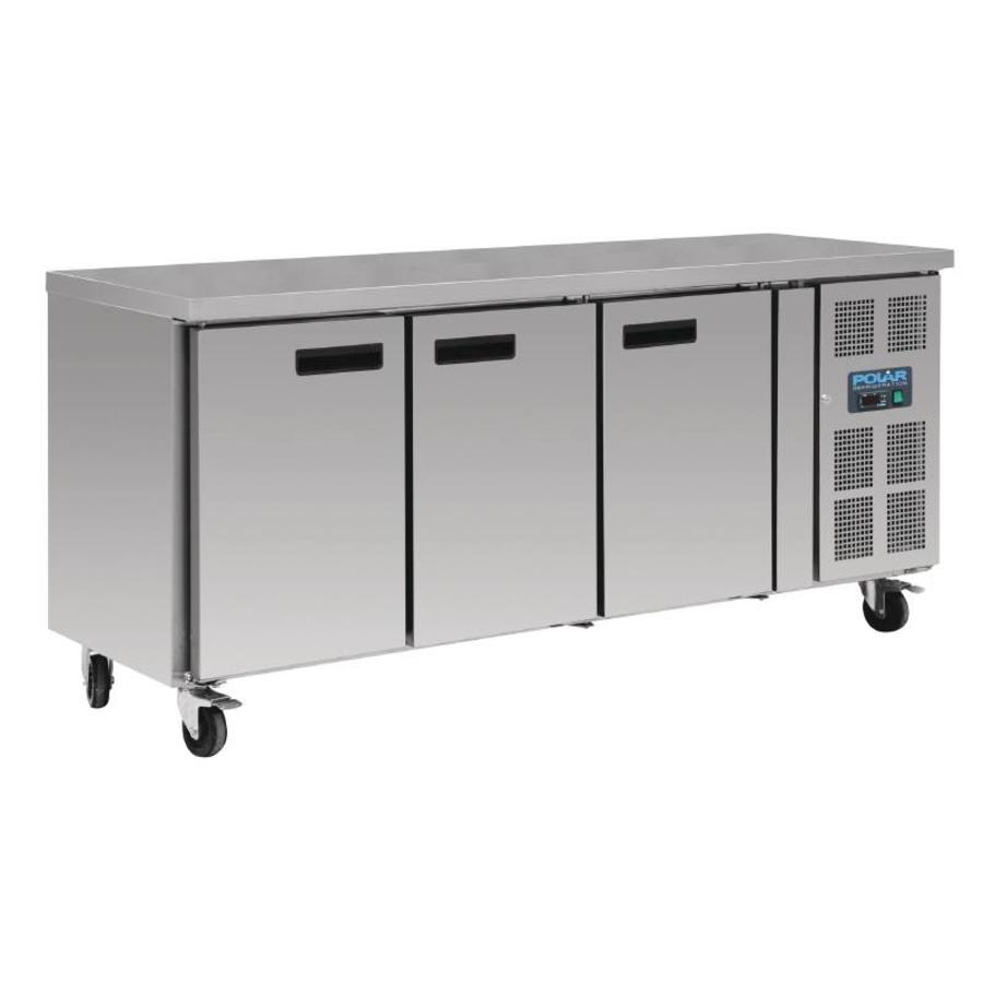 Établi congélateur en acier inoxydable 3 portes | 417L | 230 V
