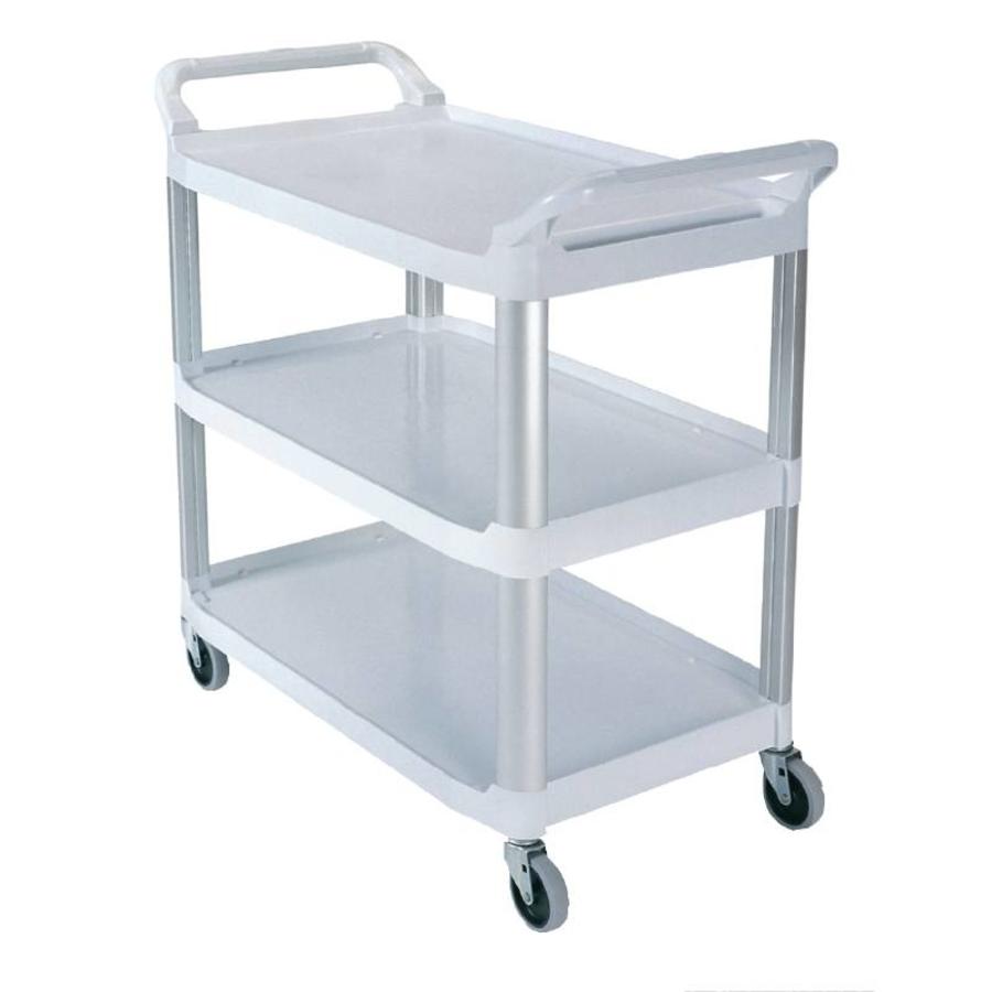 Weißer Servierwagen Kunststoff 96(h)x103x54cm