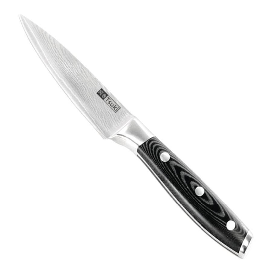 Professionelles japanisches Damaszener-Schälmesser | 8 cm