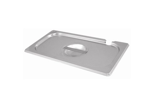  Vogue Stainless steel lid with spoon recess | GN 1/3 