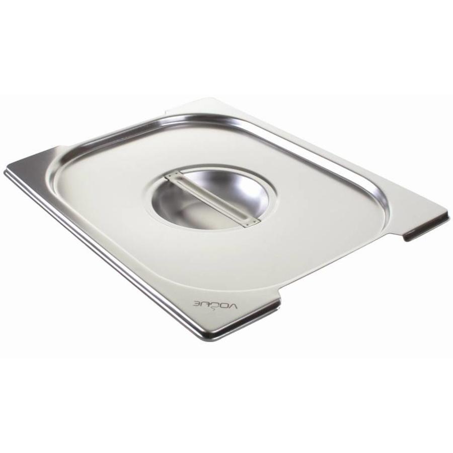 Stainless steel lid for GN 1/2 with handles