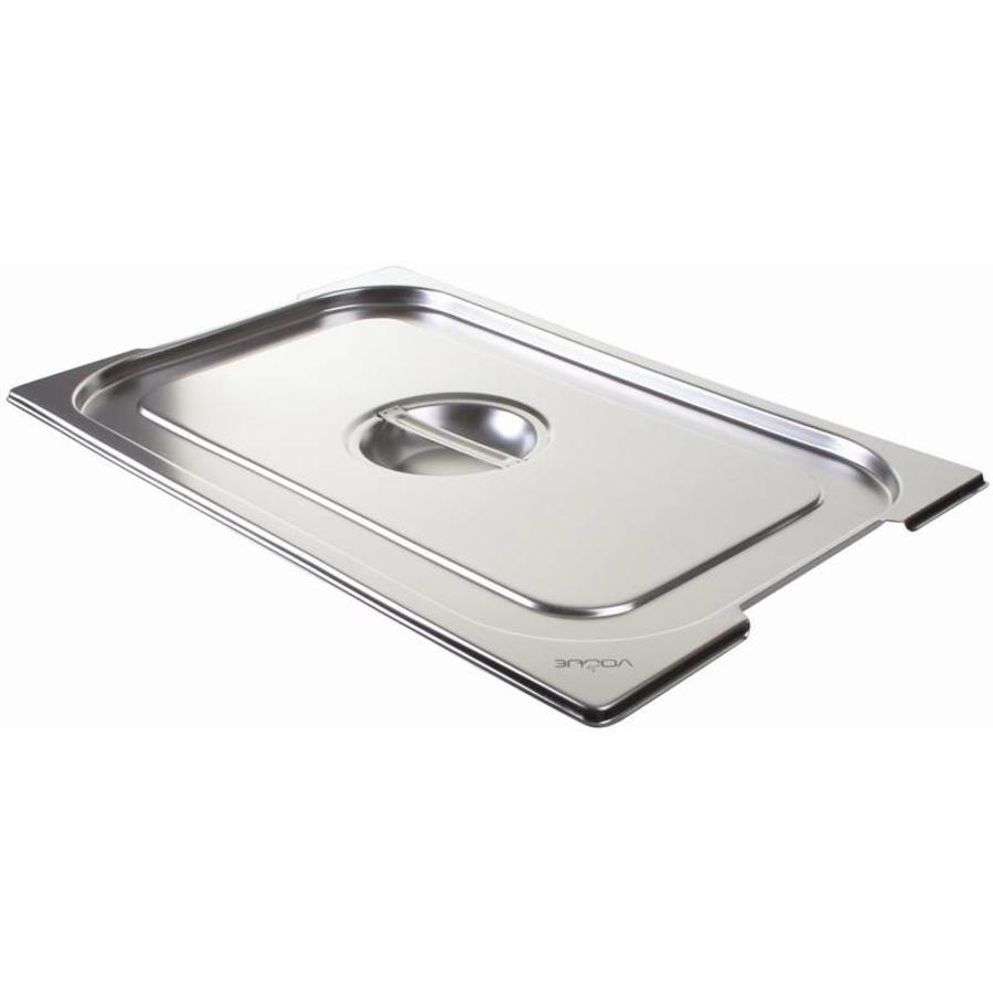 Stainless steel lid for GN 1/1 with handles