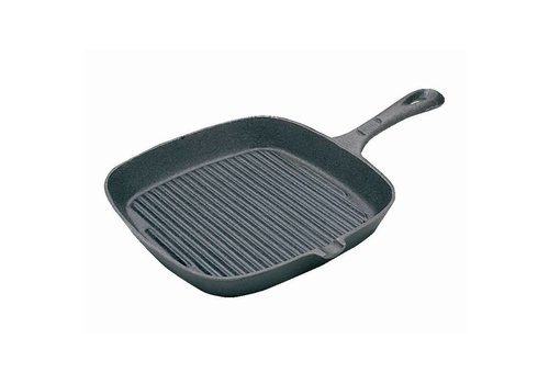  Vogue Quadratische gerippte Pfanne | 24 x 24 cm 