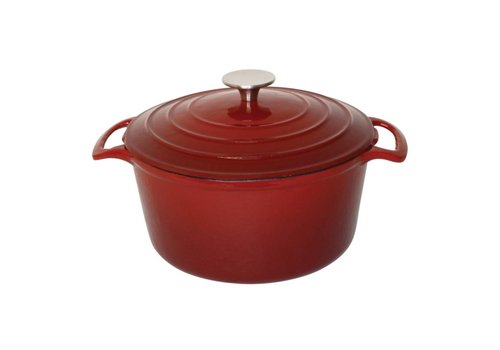  Vogue Plat à rôtir rond rouge 4 litres | Ø23,5cm 